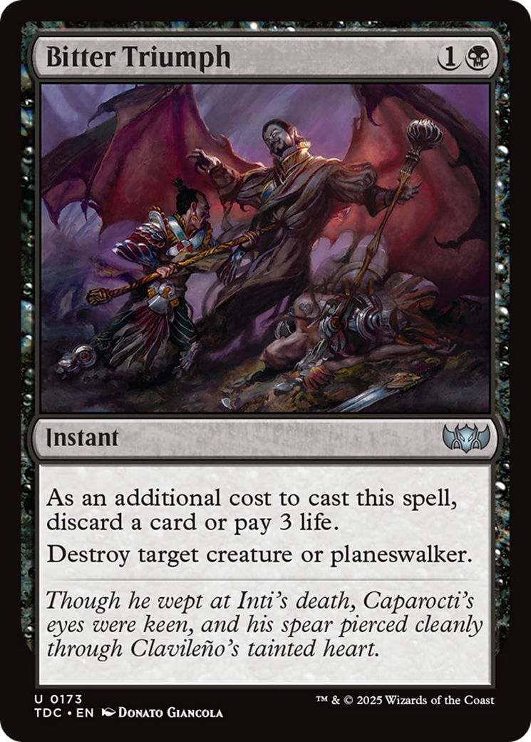Bitter Triumph (173) [Commander: Tarkir: Dragonstorm] - Deck Out Gaming