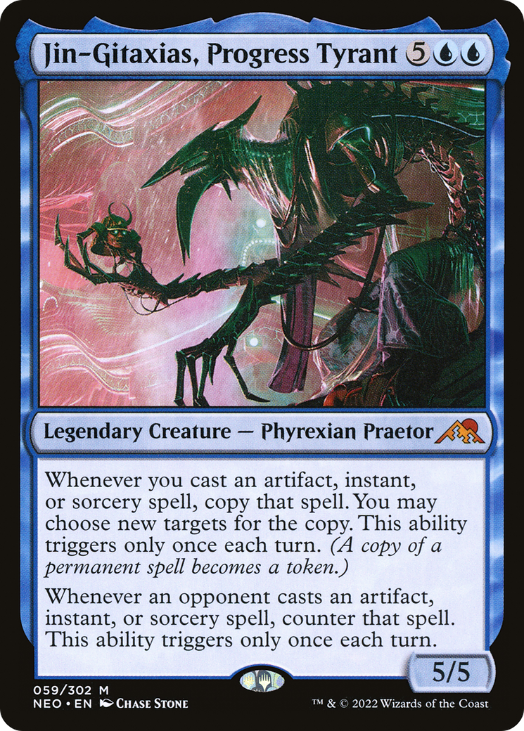 Jin-Gitaxias, Progress Tyrant (59) [Kamigawa: Neon Dynasty] foil - Deck Out Gaming