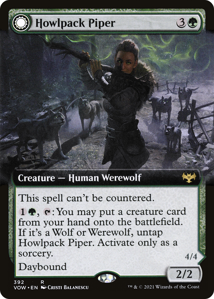 Howlpack Piper (Extended Art) (392) [Innistrad: Crimson Vow] - Deck Out Gaming
