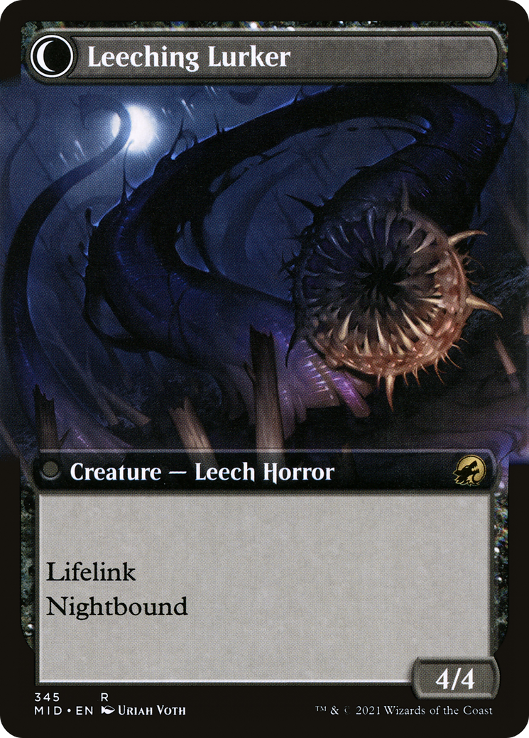 Curse of Leeches // Leeching Lurker (345) [Innistrad: Midnight Hunt] foil - Deck Out Gaming