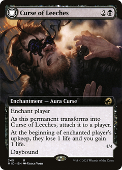 Curse of Leeches // Leeching Lurker (345) [Innistrad: Midnight Hunt] foil - Deck Out Gaming