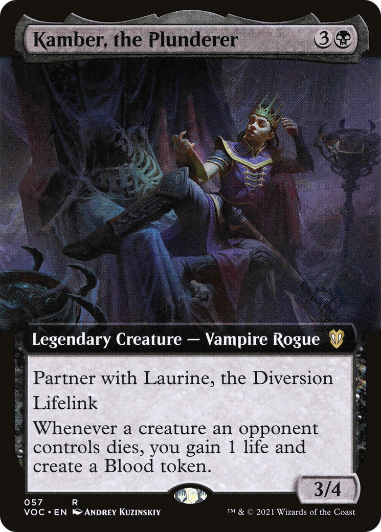Kamber, the Plunderer (Extended Art) (57) [Commander: Innistrad: Crimson Vow] - Deck Out Gaming