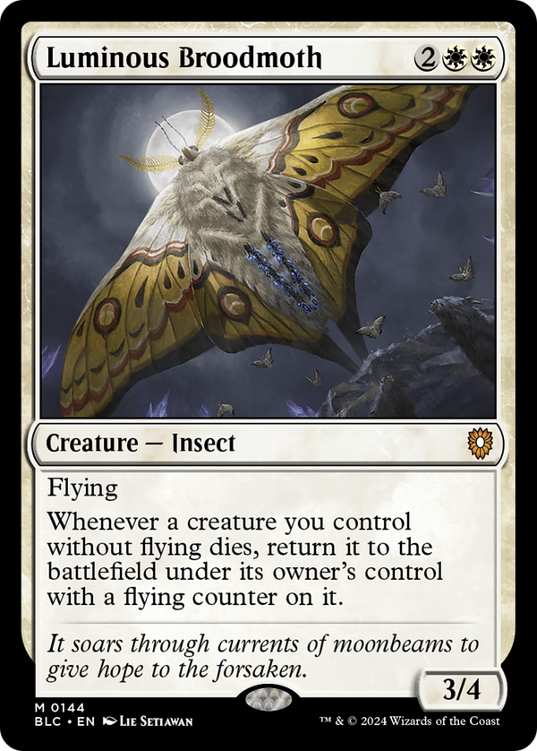 Luminous Broodmoth (144) [Bloomburrow Commander] - Deck Out Gaming