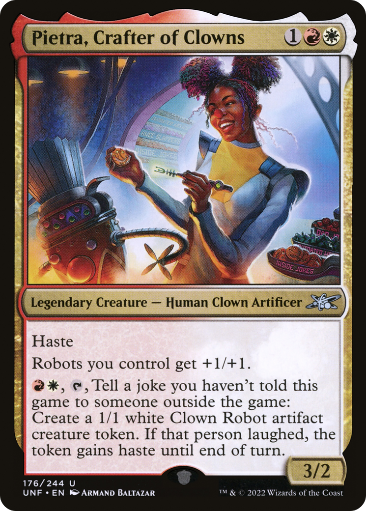 Pietra, Crafter of Clowns (176) [Unfinity] foil - Deck Out Gaming