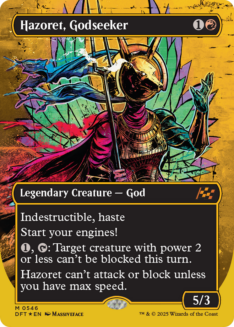 Hazoret, Godseeker (Borderless) (First-Place Foil) (546) [Aetherdrift] foil - Deck Out Gaming