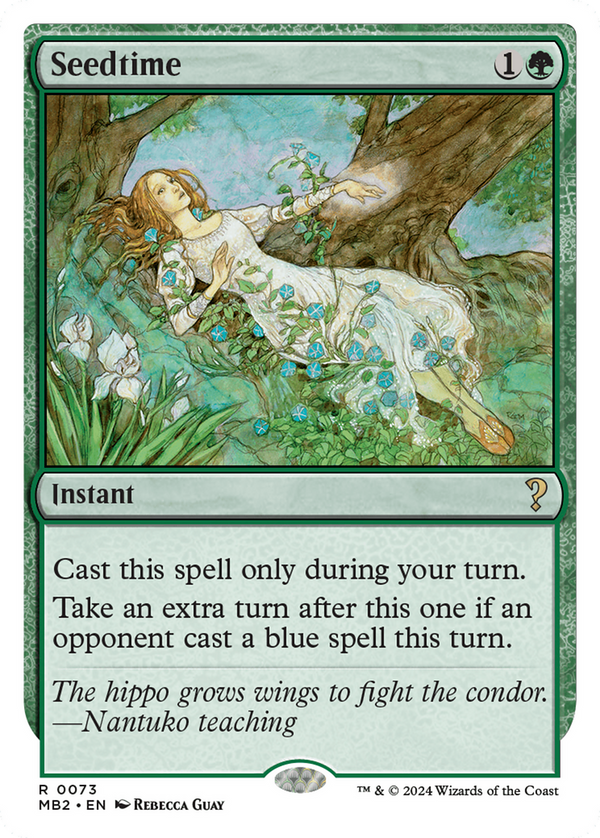 Seedtime (White Border) (73) [Mystery Booster 2] - Deck Out Gaming