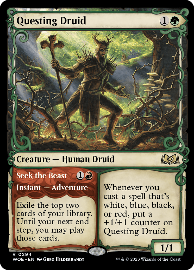 Questing Druid (Showcase) (294) [Wilds of Eldraine] foil - Deck Out Gaming