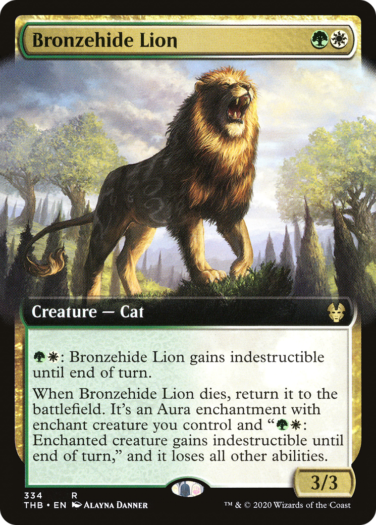 Bronzehide Lion (Extended Art) (334) [Theros Beyond Death] - Deck Out Gaming