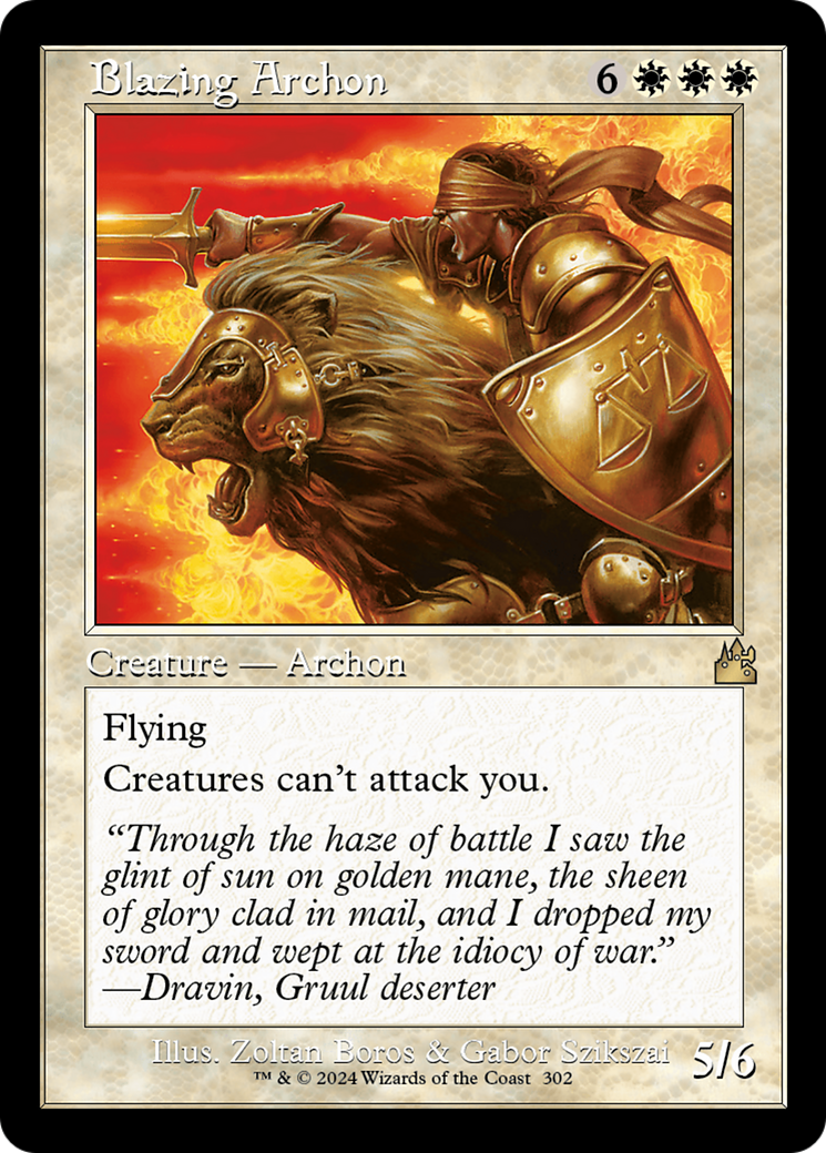 Blazing Archon (Retro Frame) (302) [Ravnica Remastered] - Deck Out Gaming