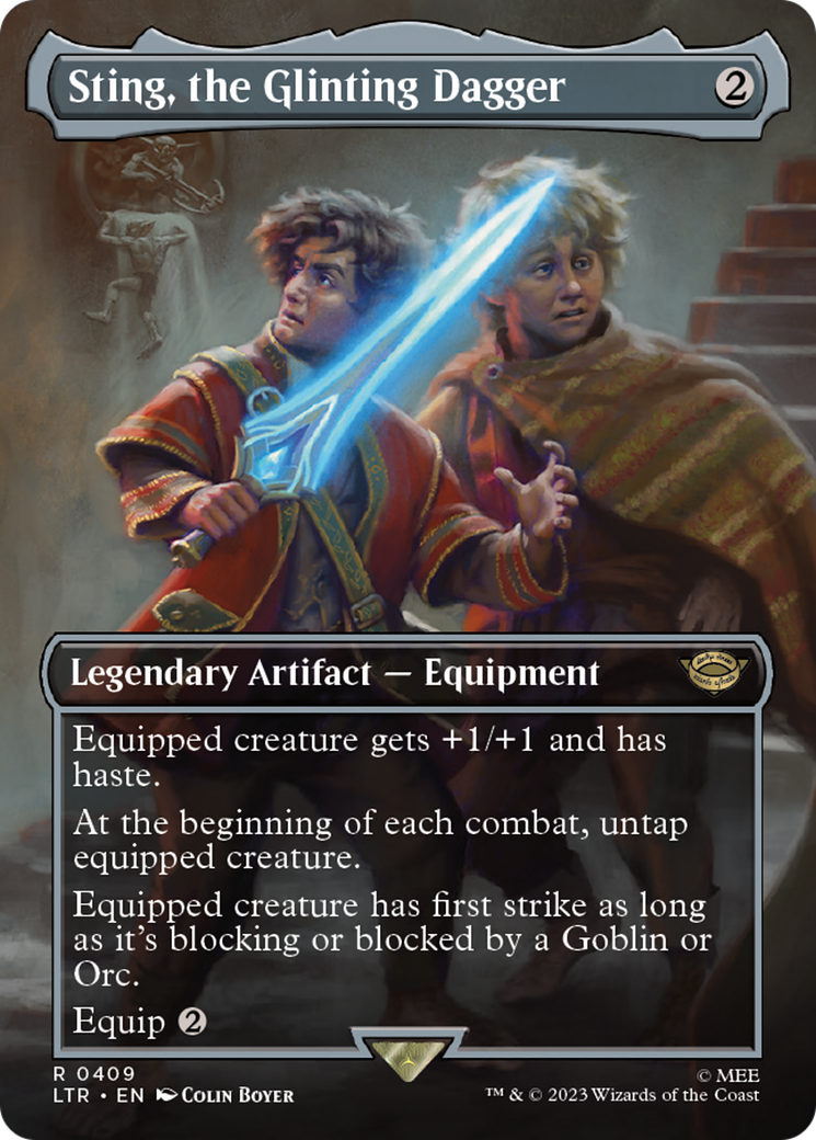 Sting, the Glinting Dagger (Borderless) (409) [The Lord of the Rings: Tales of Middle-earth] - Deck Out Gaming