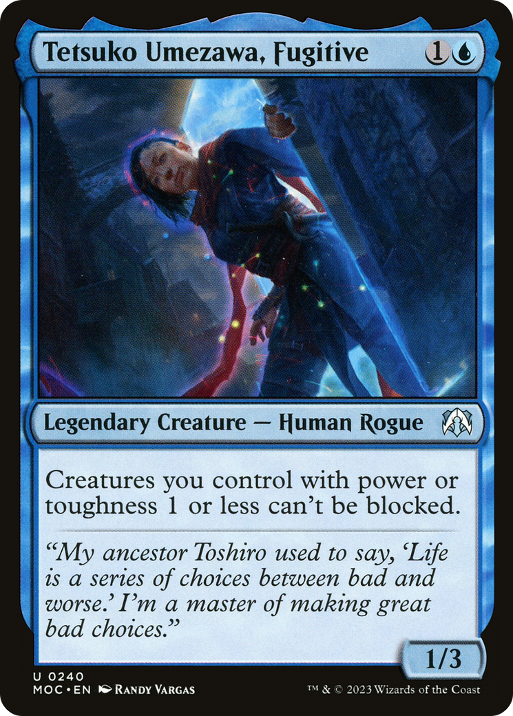 Tetsuko Umezawa, Fugitive (240) [March of the Machine Commander] - Deck Out Gaming