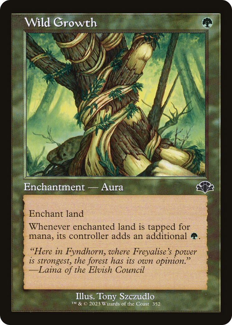 Wild Growth (Retro Frame) (352) [Dominaria Remastered] - Deck Out Gaming