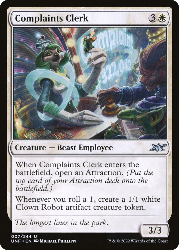Complaints Clerk (7) [Unfinity] - Deck Out Gaming