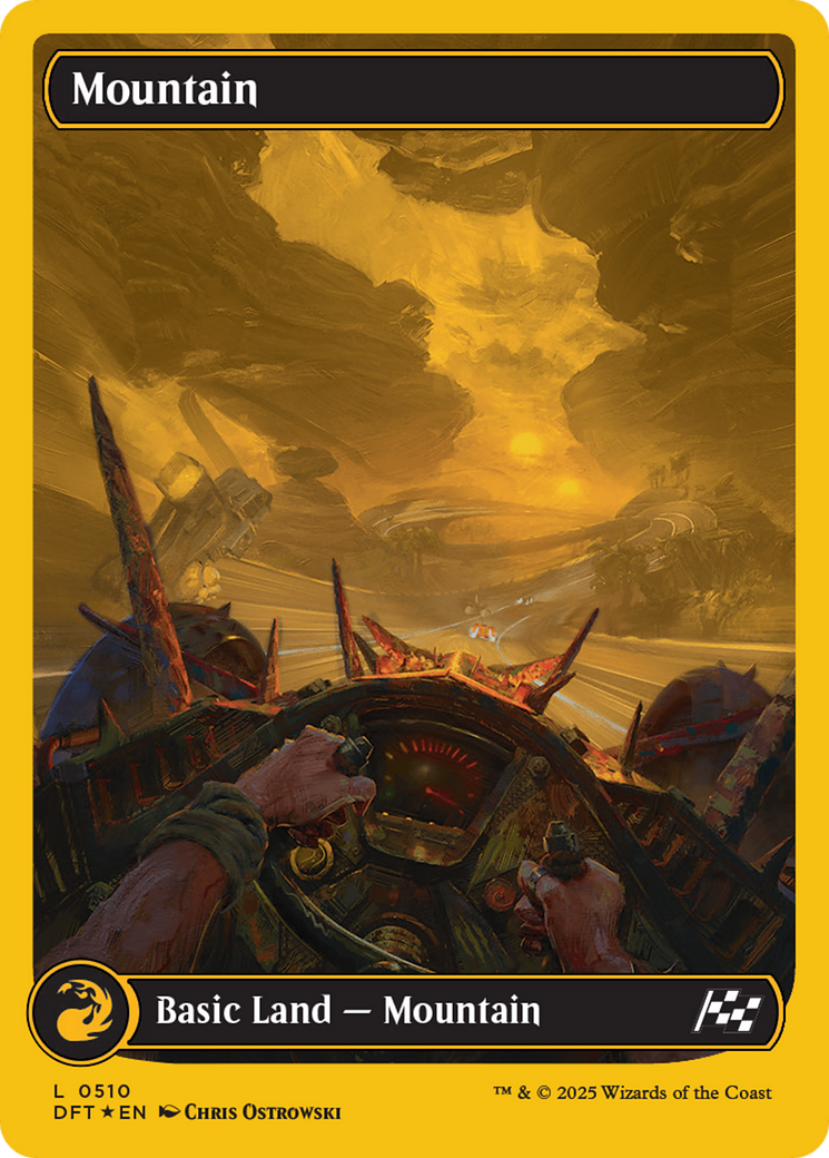 Mountain (0510) (First-Place Foil) (510) [Aetherdrift] foil - Deck Out Gaming