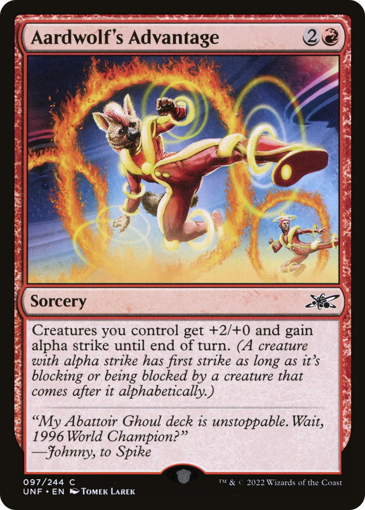 Aardwolf's Advantage (97) [Unfinity] foil - Deck Out Gaming
