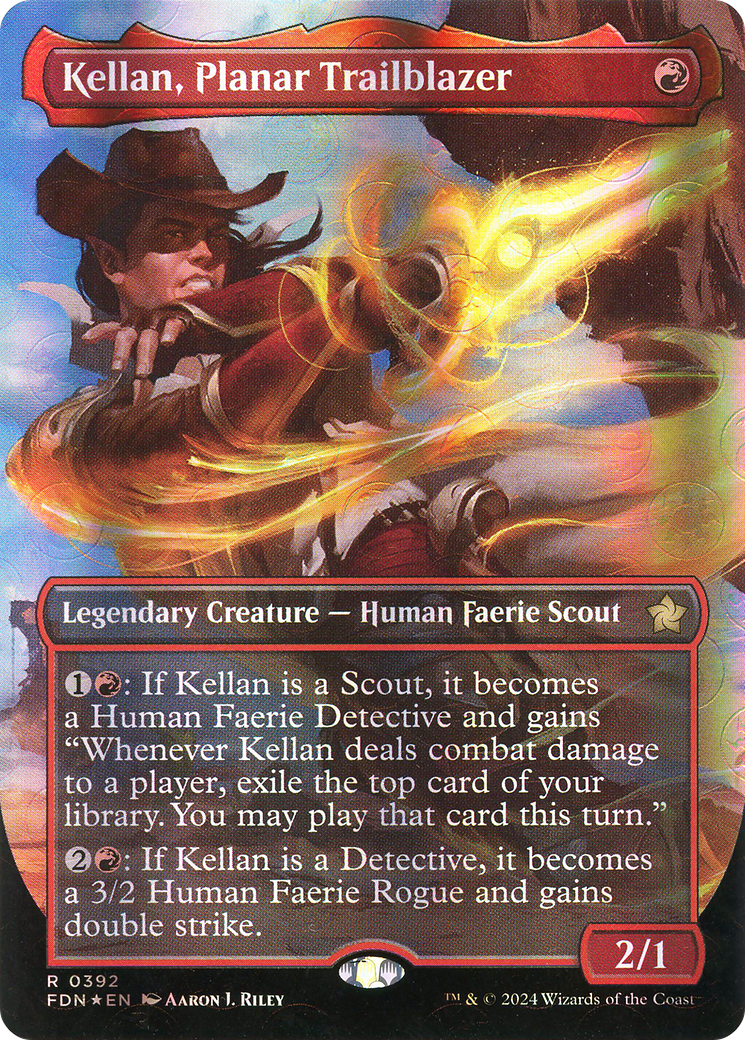 Kellan, Planar Trailblazer (Borderless) (Mana Foil) (392) [Foundations] foil - Deck Out Gaming