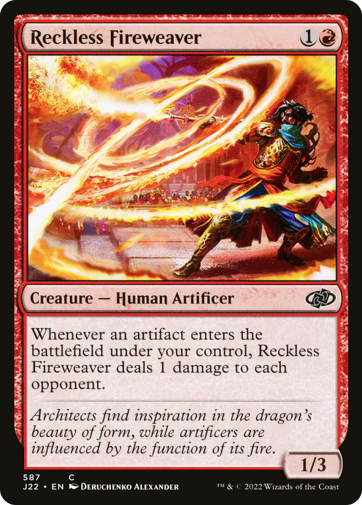 Reckless Fireweaver (587) [Jumpstart 2022] - Deck Out Gaming