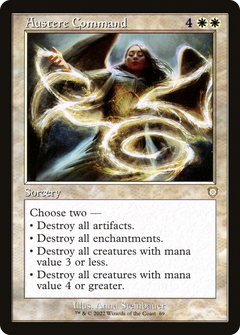 Austere Command (Retro Frame) (69) [The Brothers' War Commander] - Deck Out Gaming