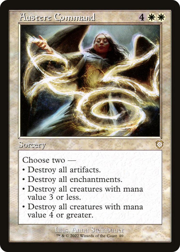 Austere Command (Retro Frame) (69) [The Brothers' War Commander] - Deck Out Gaming