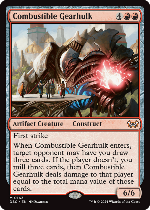 Combustible Gearhulk (163) [Duskmourn: House of Horror Commander] - Deck Out Gaming