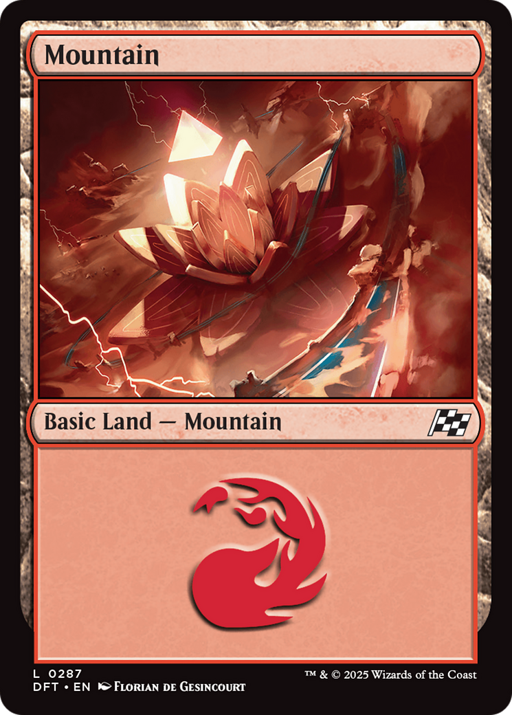 Mountain (0287) (287) [Aetherdrift] foil - Deck Out Gaming