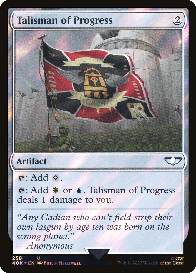 Talisman of Progress (Surge Foil) (258) [Warhammer 40,000 Commander] foil - Deck Out Gaming
