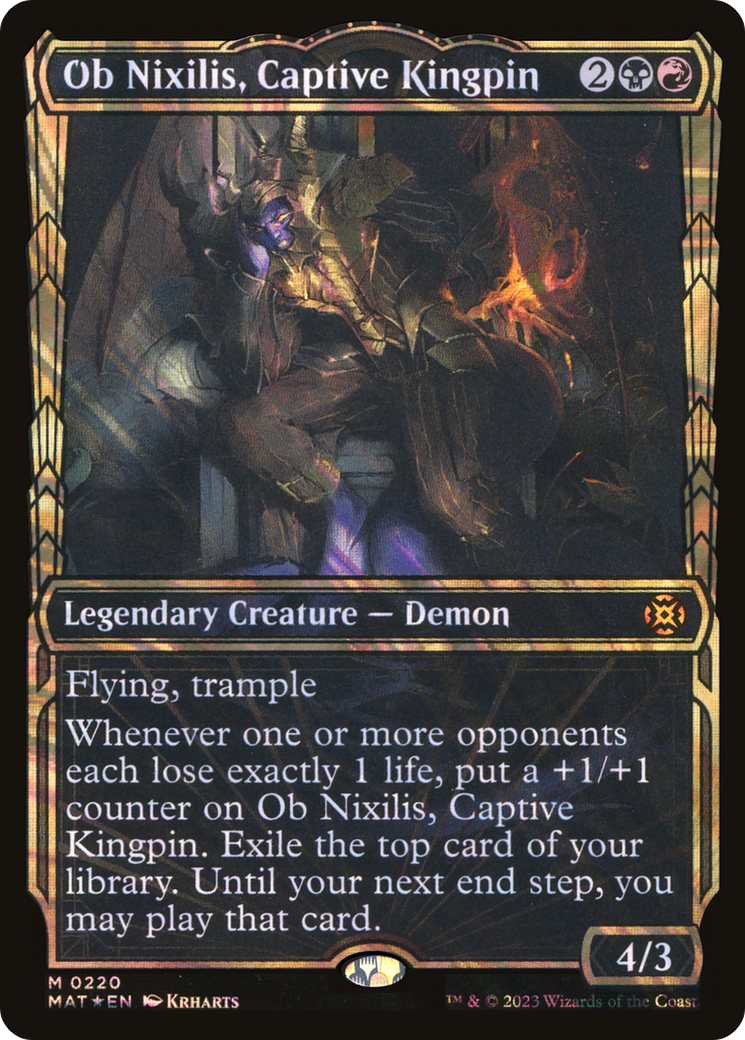 Ob Nixilis, Captive Kingpin (Halo Foil) (220) [March of the Machine: The Aftermath] foil - Deck Out Gaming
