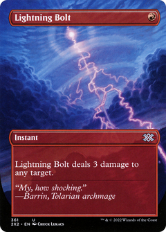 Lightning Bolt (Borderless) (361) [Double Masters 2022] foil - Deck Out Gaming
