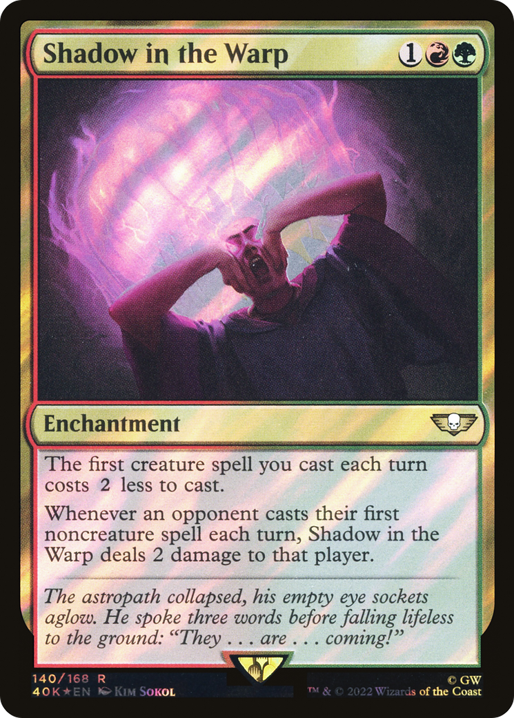 Shadow in the Warp (Surge Foil) (140) [Warhammer 40,000 Commander] foil - Deck Out Gaming