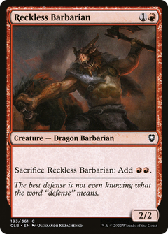 Reckless Barbarian (193) [Commander Legends: Battle for Baldur's Gate] - Deck Out Gaming