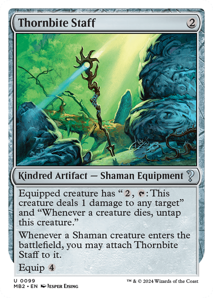 Thornbite Staff (White Border) (99) [Mystery Booster 2] - Deck Out Gaming