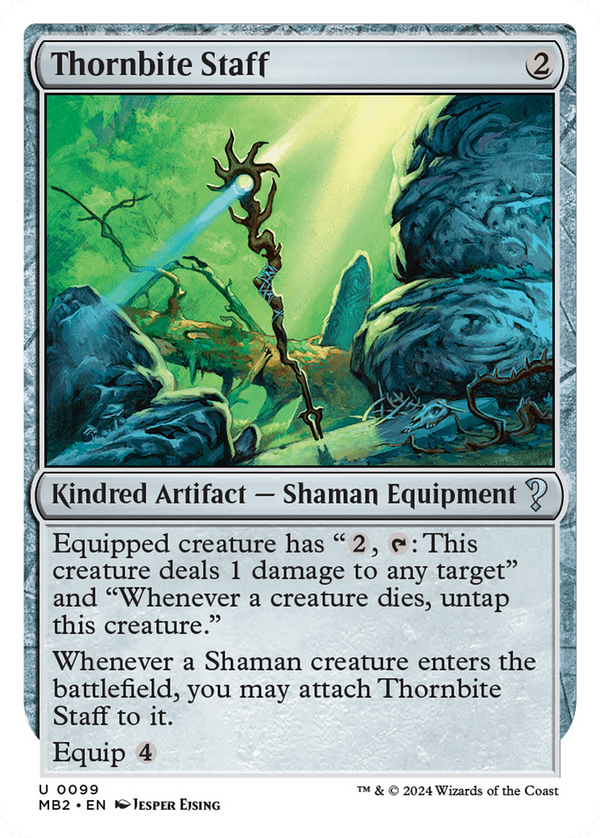 Thornbite Staff (White Border) (99) [Mystery Booster 2] - Deck Out Gaming