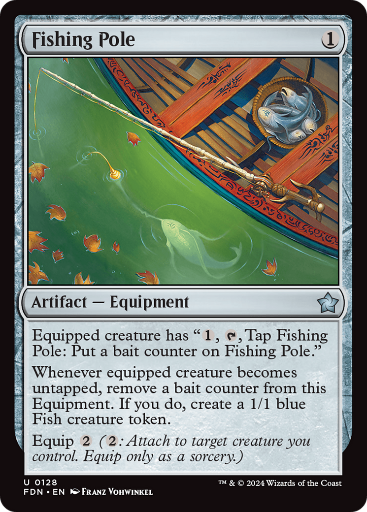 Fishing Pole (128) [Foundations] foil - Deck Out Gaming