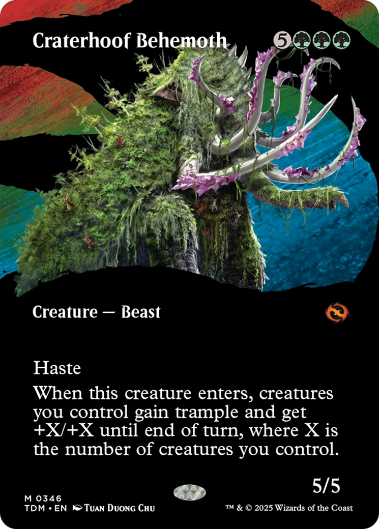 Craterhoof Behemoth (Borderless) (346) [Tarkir: Dragonstorm] - Deck Out Gaming