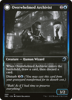 Overwhelmed Archivist (68) [Innistrad: Double Feature] foil - Deck Out Gaming