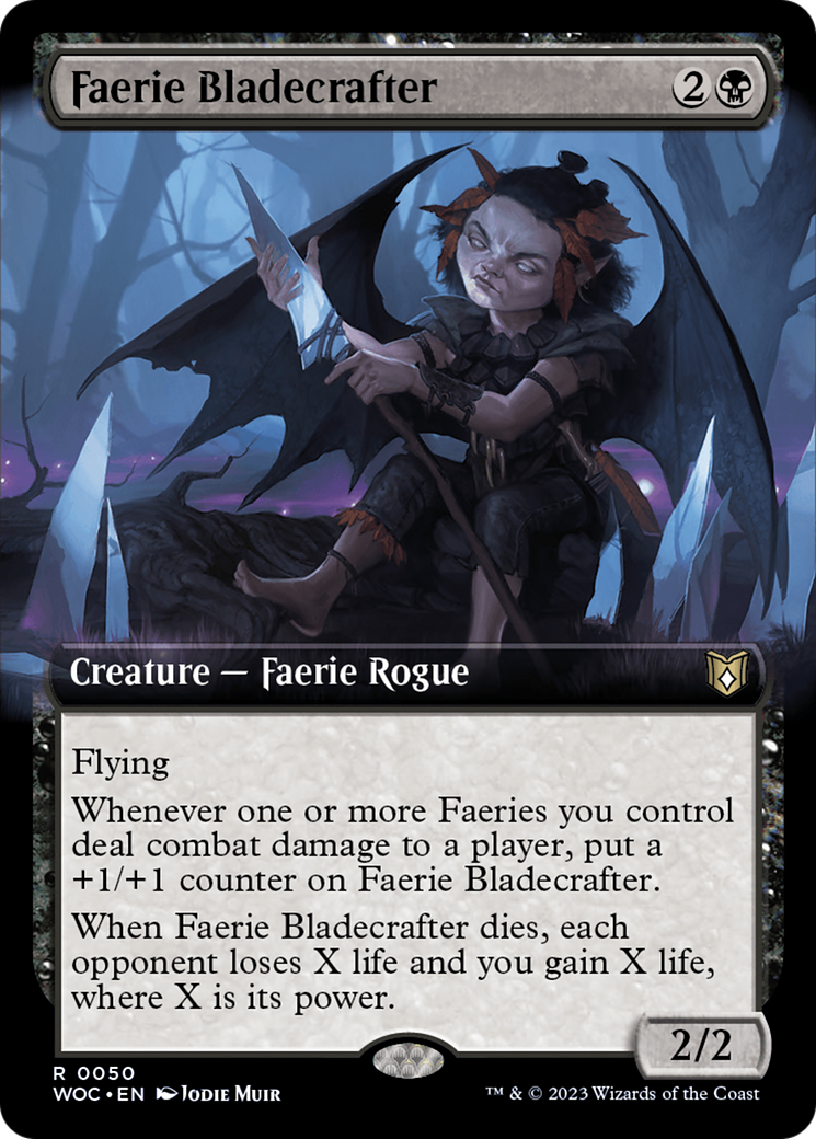 Faerie Bladecrafter (Extended Art) (50) [Wilds of Eldraine Commander] - Deck Out Gaming