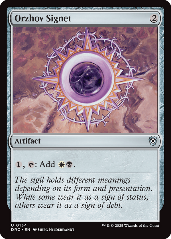 Orzhov Signet (134) [Commander: Aetherdrift] - Deck Out Gaming