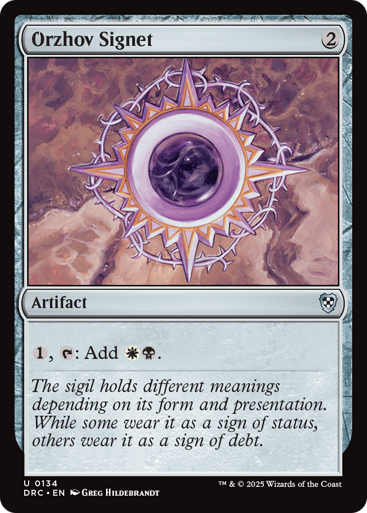 Orzhov Signet (134) [Commander: Aetherdrift] - Deck Out Gaming