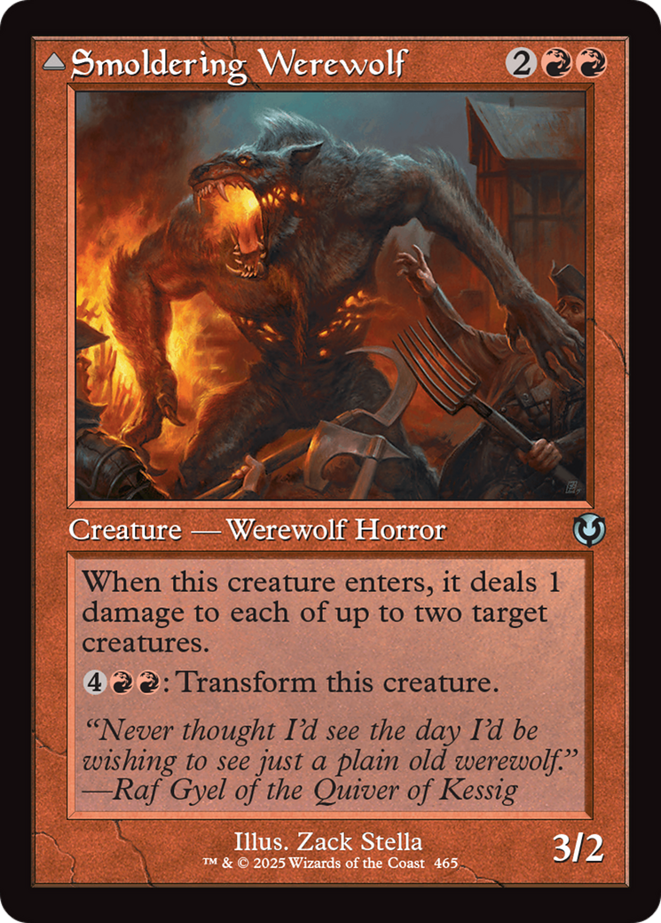 Smoldering Werewolf (Retro Frame) (465) [Innistrad Remastered] foil - Deck Out Gaming