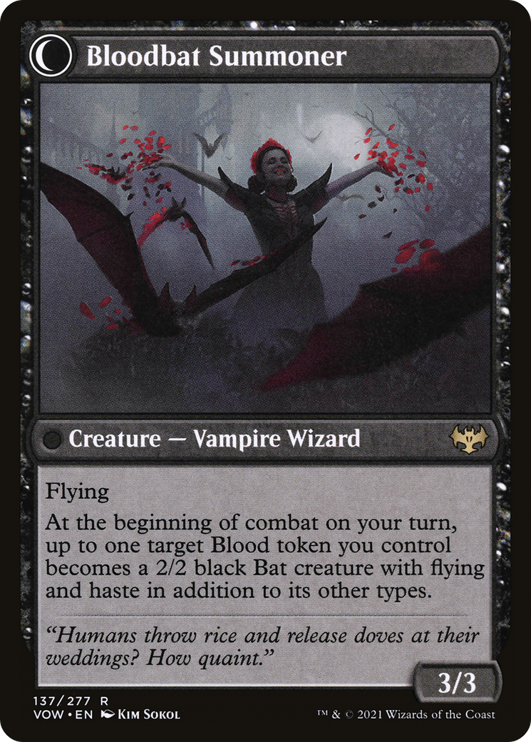 Voldaren Bloodcaster // Bloodbat Summoner (137) [Innistrad: Crimson Vow] foil - Deck Out Gaming