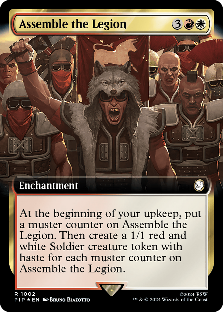 Assemble the Legion (Extended Art) (Surge Foil) (1002) [Fallout] foil - Deck Out Gaming