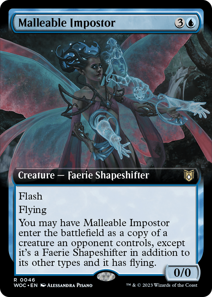 Malleable Impostor (Extended Art) (46) [Wilds of Eldraine Commander] - Deck Out Gaming