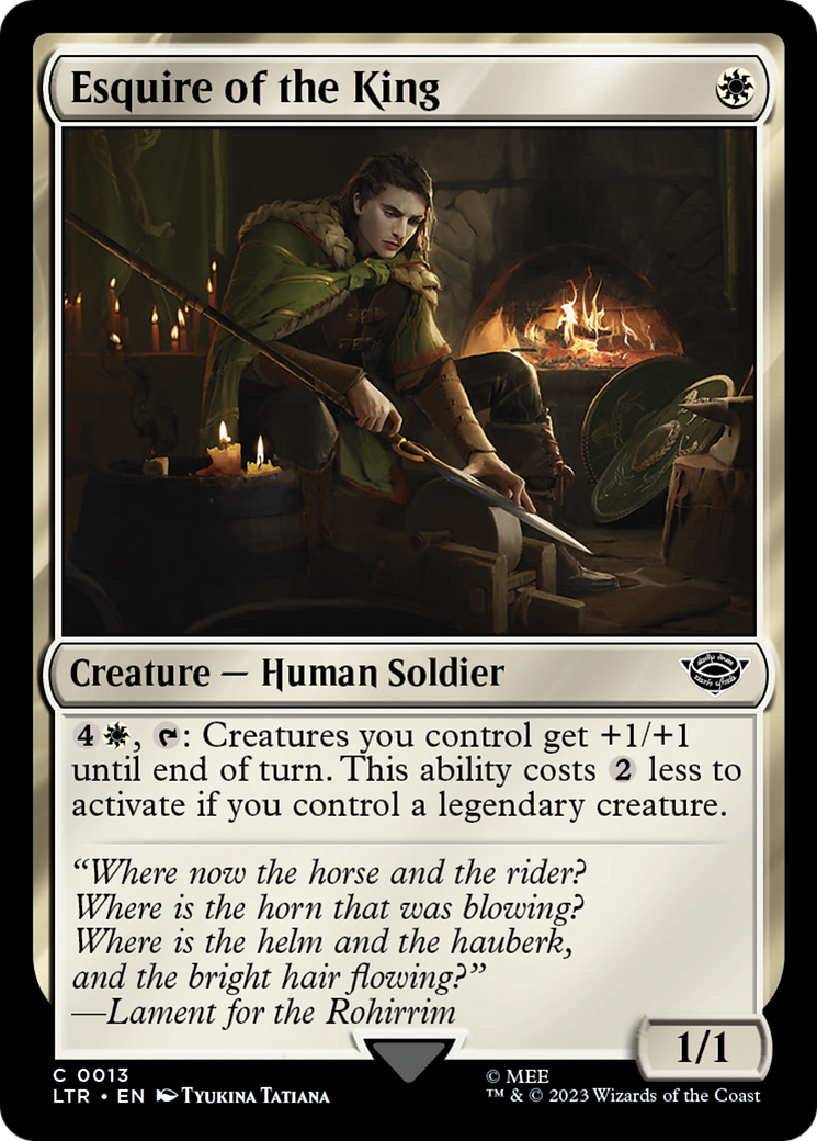 Esquire of the King (13) [The Lord of the Rings: Tales of Middle-earth] foil - Deck Out Gaming