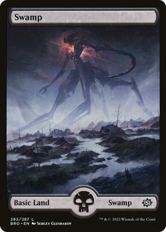 Swamp (282) - Full Art (282) [The Brothers' War] foil - Deck Out Gaming
