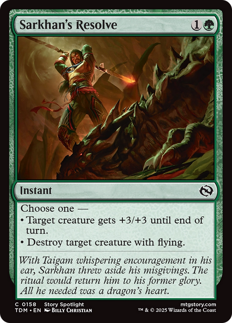 Sarkhan's Resolve (158) [Tarkir: Dragonstorm] foil - Deck Out Gaming