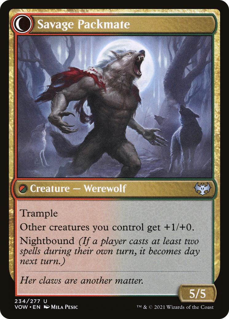 Child of the Pack // Savage Packmate (234) [Innistrad: Crimson Vow] foil - Deck Out Gaming
