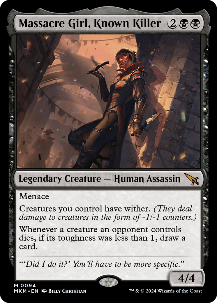 Massacre Girl, Known Killer (94) [Murders at Karlov Manor] foil - Deck Out Gaming