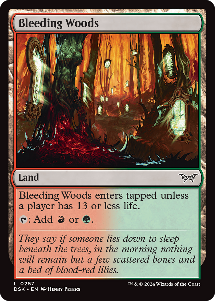Bleeding Woods (257) [Duskmourn: House of Horror] foil - Deck Out Gaming