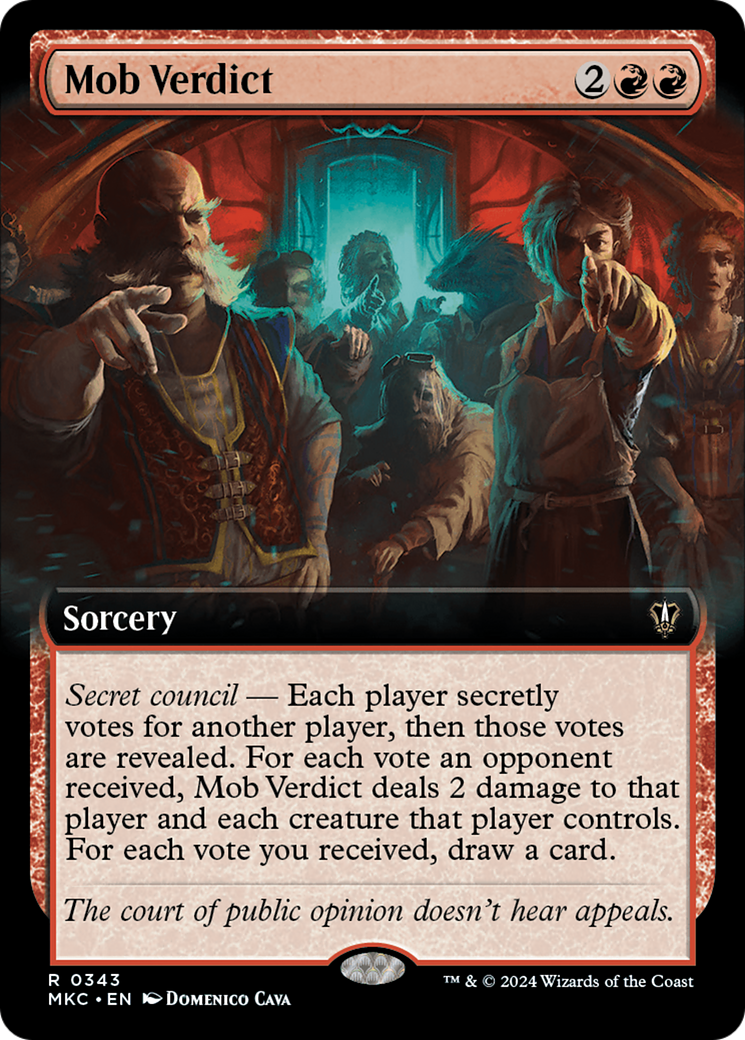 Mob Verdict (Extended Art) (343) [Murders at Karlov Manor Commander] - Deck Out Gaming