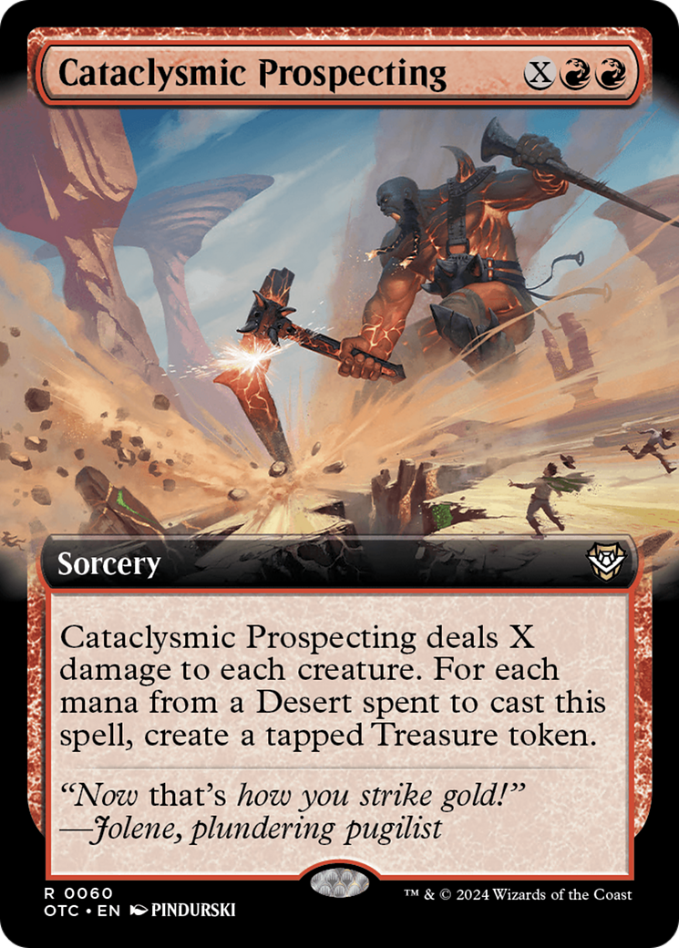 Cataclysmic Prospecting (Extended Art) (60) [Outlaws of Thunder Junction Commander] - Deck Out Gaming